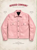 Rugged Company Jaket Type 2 Leather Baby Pink — foto 1