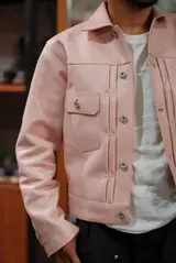 Rugged Company Jaket Type 2 Leather Baby Pink — foto 5