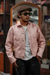 Rugged Company Jaket Type 2 Leather Baby Pink — foto 6