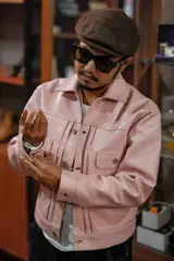 Rugged Company Jaket Type 2 Leather Baby Pink — foto 7
