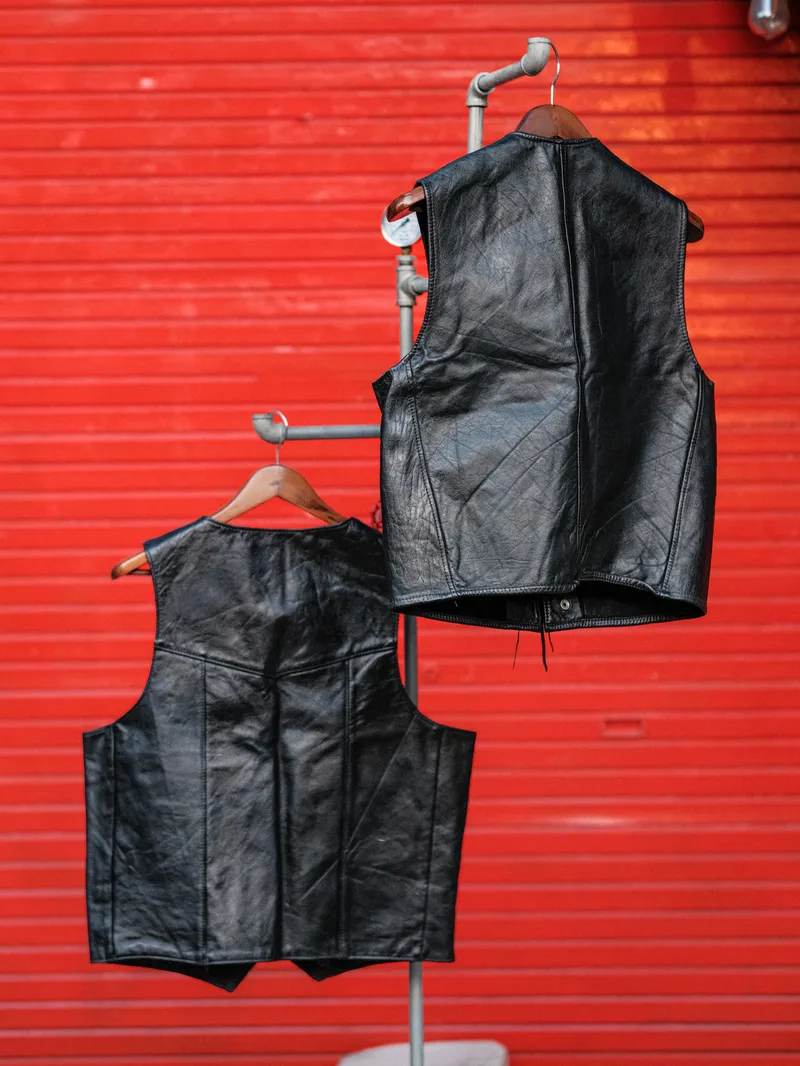 Universal Rider Universal Rider Leather Vest Black