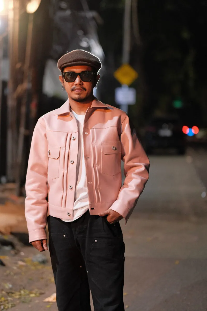 Rugged Company Jaket Type 2 Leather Baby Pink