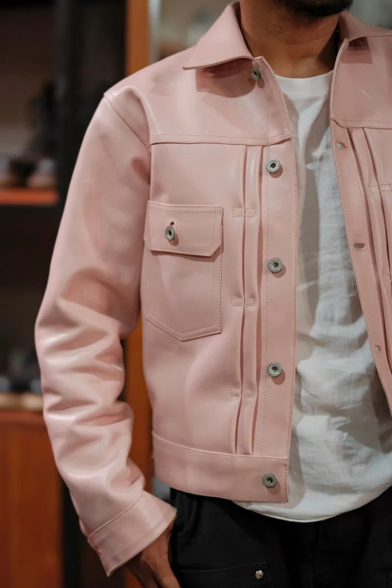 Rugged Company Jaket Type 2 Leather Baby Pink