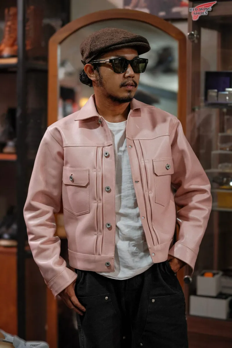 Rugged Company Jaket Type 2 Leather Baby Pink