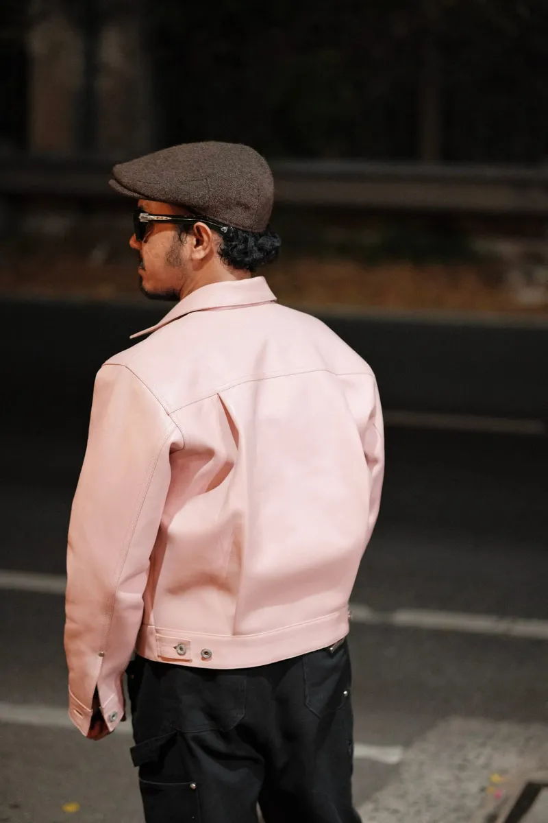 Rugged Company Jaket Type 2 Leather Baby Pink